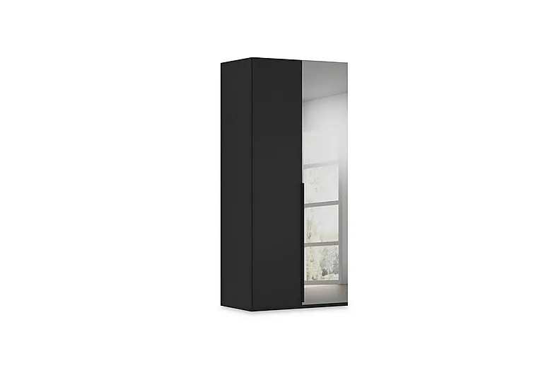 Haven 101cm 2 Door Hinged Wardrobe with 1 Décor Door and 1 Mirror Door