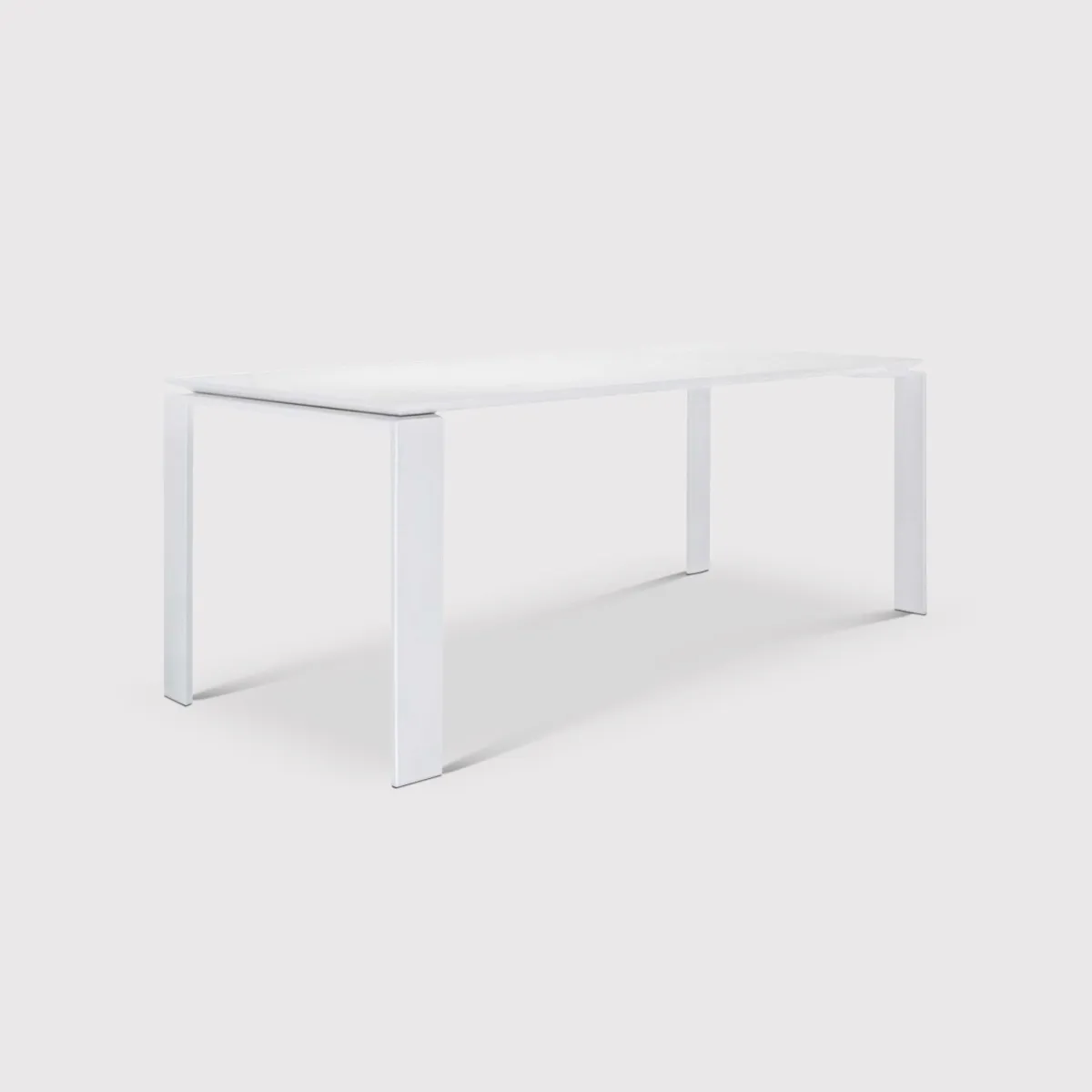 Kartell Four Dining Table 190X79, White Metal | W190cm | Barker & Stonehouse