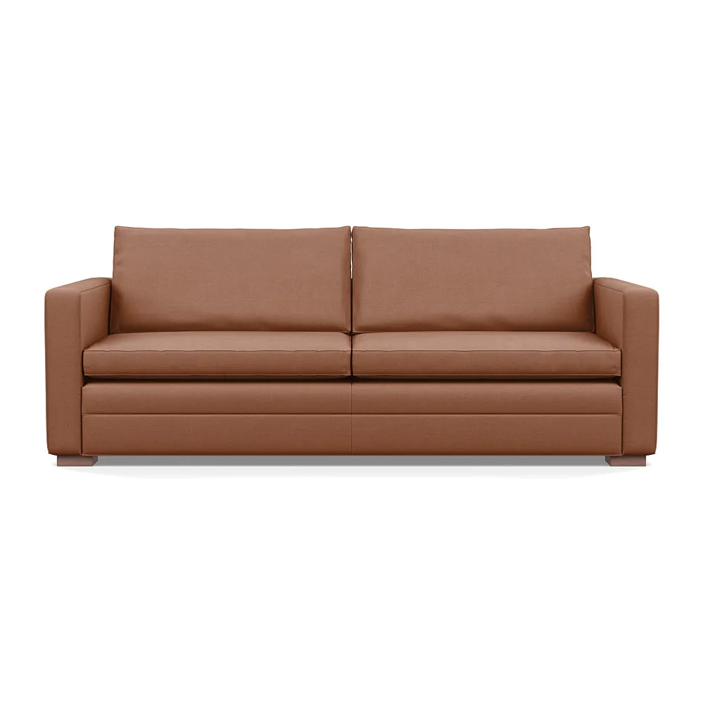Heal's Palermo 4 Seater Sofa Siena Cotton Clay Walnut Feet 1