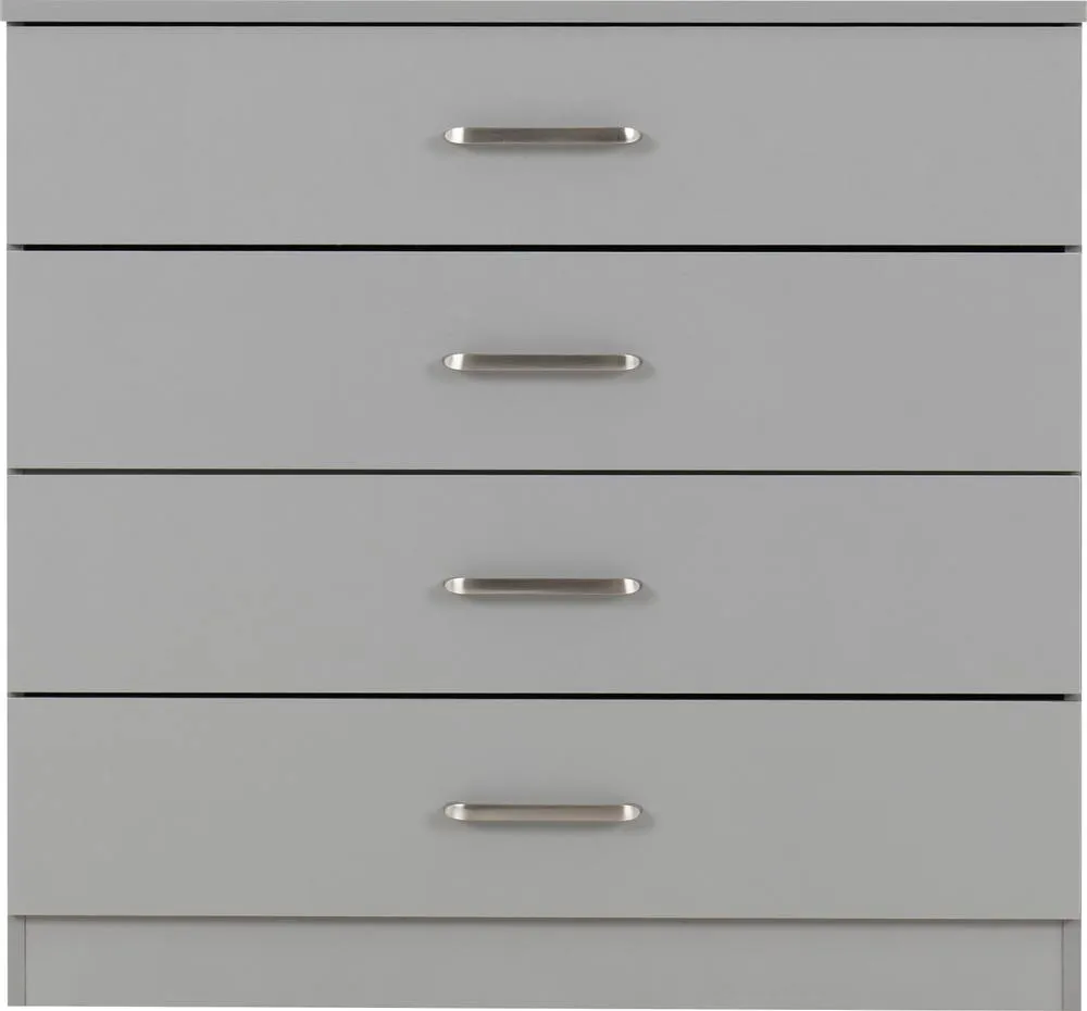 Seconique Dakotia 4 Drawer Chest in Light Grey 4