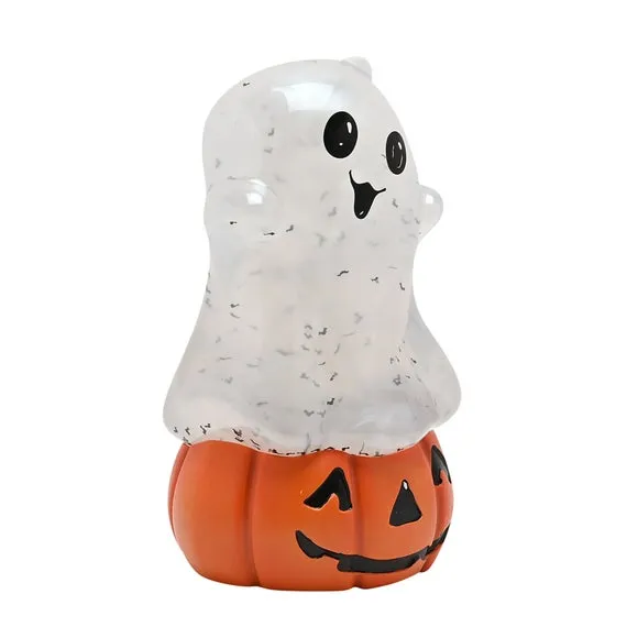 Hocus Pocus LED Ghost & Pumpkin Light Up Glitter Spinner with Music 4
