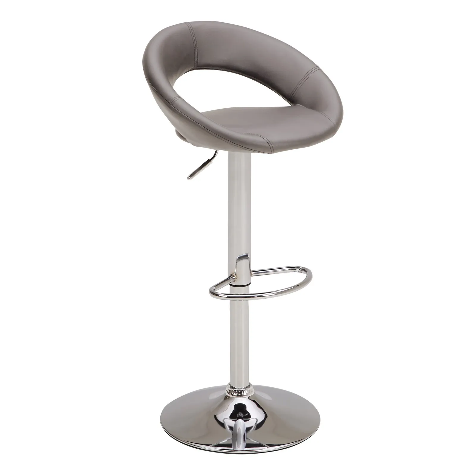 Knox Adjustable Height Swivel Bar Stool, Faux Leather 1
