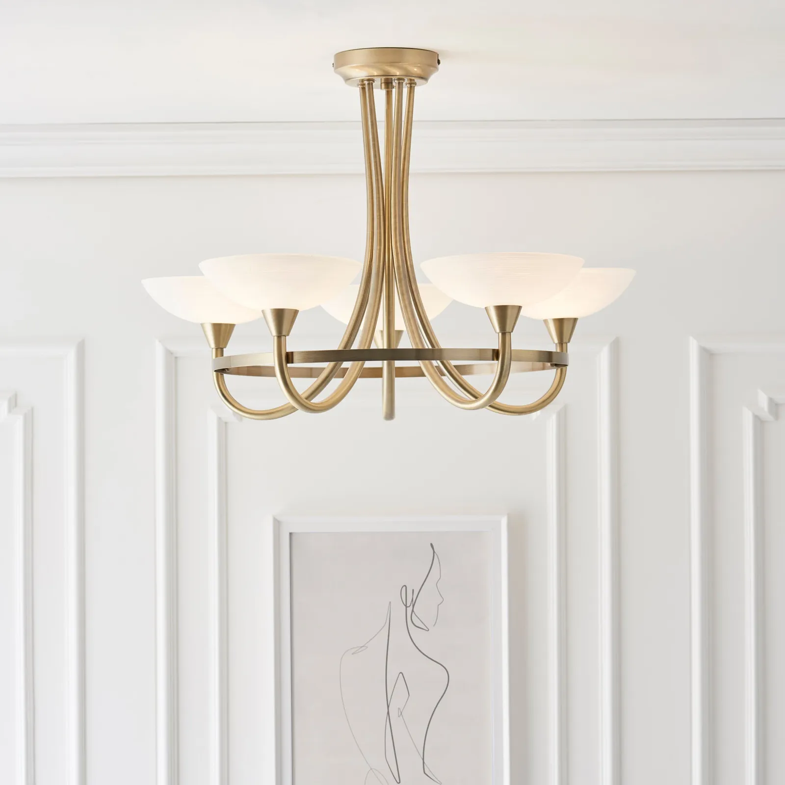 Vogue Cagney 5 Light Semi Flush Ceiling Light 1