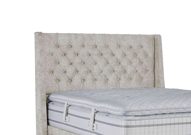 Pinnacle Floor Standing Headboard - Double - Tweed Stone