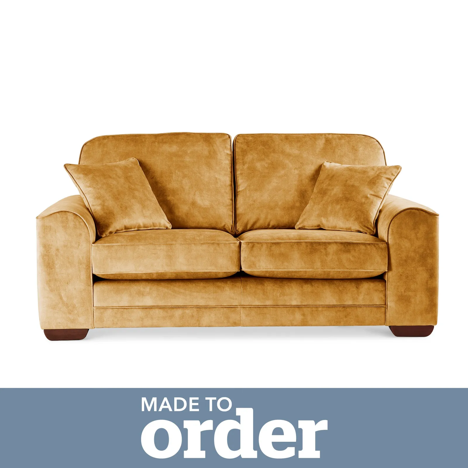 Morello 2 Seater Sofa Slub Velvet Slub Velvet Mustard