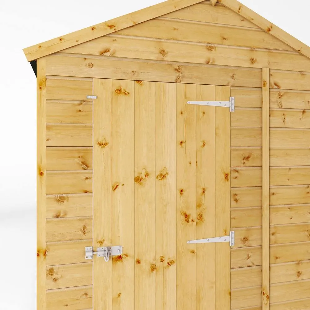 Mercia 8 x 6 Feet Shiplap Apex Windowless Shed - L240.8 x W190.5 x H222.2 cm in Brown 6