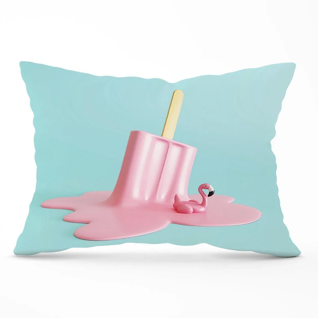 Warren Reed - Designer Flamingo Ice Cream Cushions in Pink