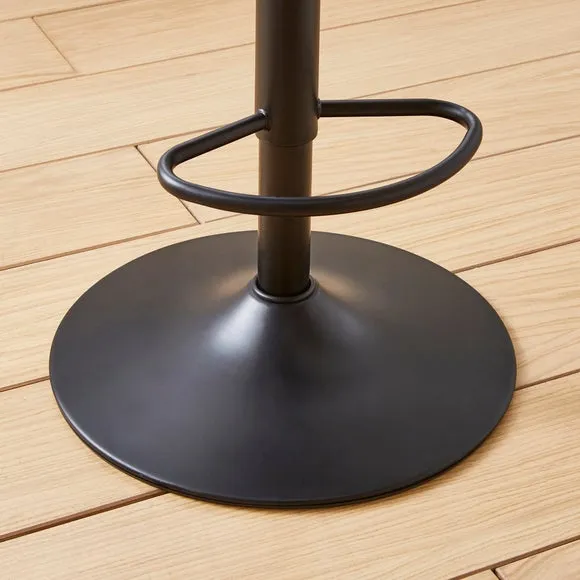 Donte Adjustable Height Swivel Bar Stool, Faux Leather 4