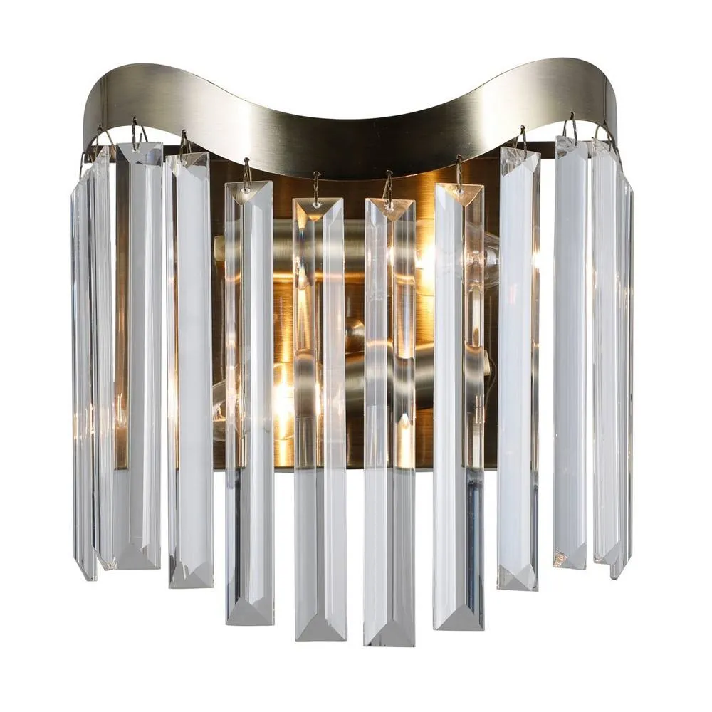 Netlighting Stylized Wall Lamp Antique Bronze 2 Light E14 in Brown 2