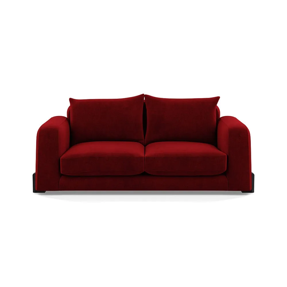Heal's Nuvola 3 Seater Sofa Smart Luxe Velvet Mulberry Black Beech Feet 1