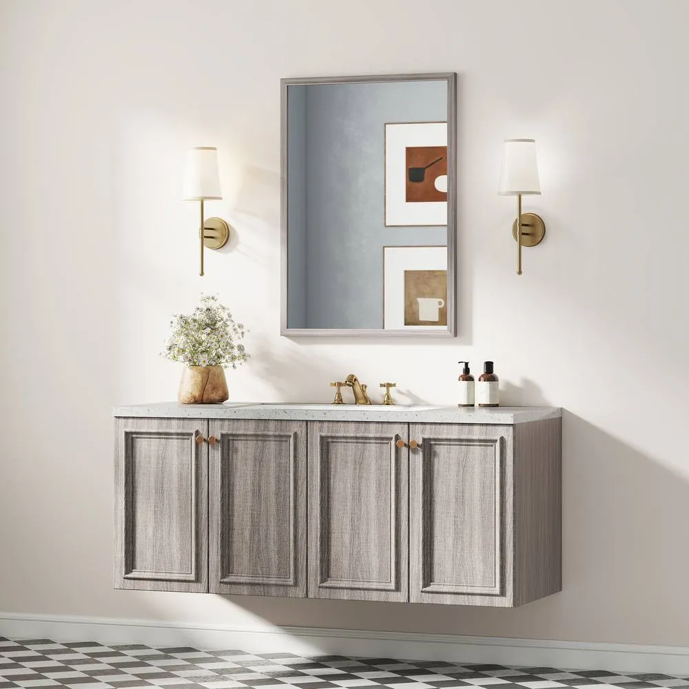 HOMCOM 50 x 70 cm Wall Bathroom Mirror, Vanity Mirror, Grey