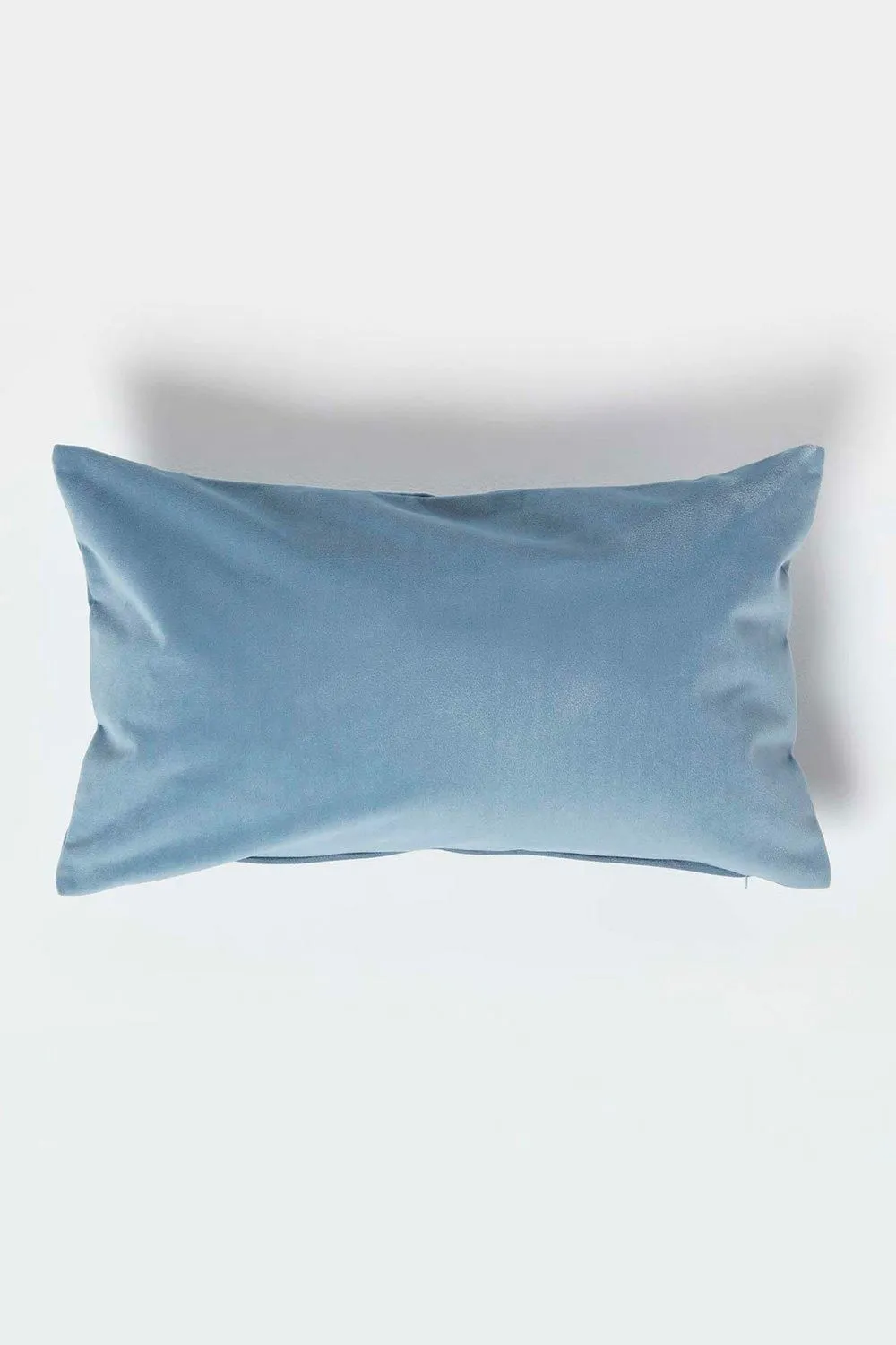 Homescapes Luxury Soft Velvet Cushion in Blue 1