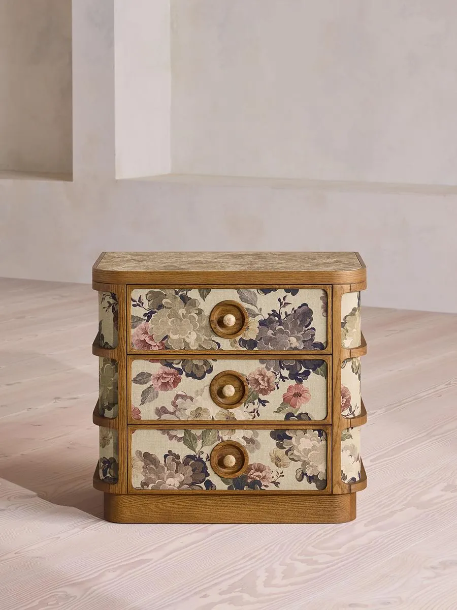 Cora Bedside Table, Skylar Print