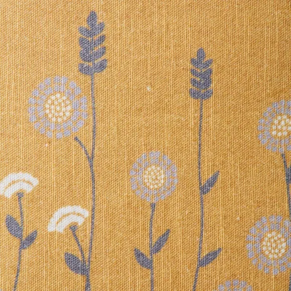 Scandi Print Ochre Pouffe 4