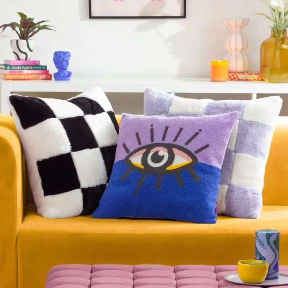 Heya Home Cozee Check Square Cushion 6