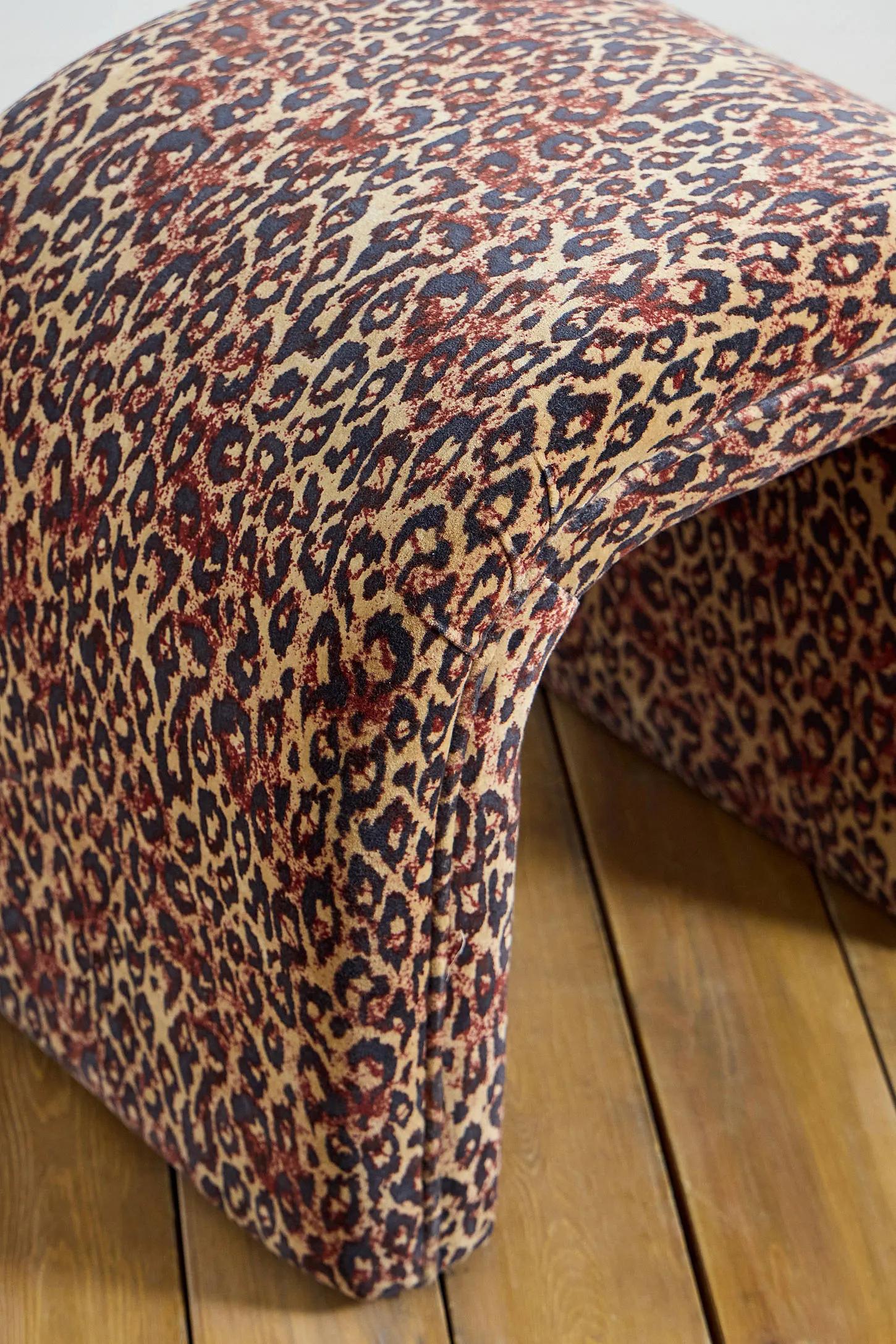 Jane Leopard Velvet Stool - Black ALL 6