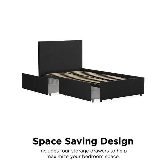Novogratz Kelly 2 Drawer Bed, Linen 6