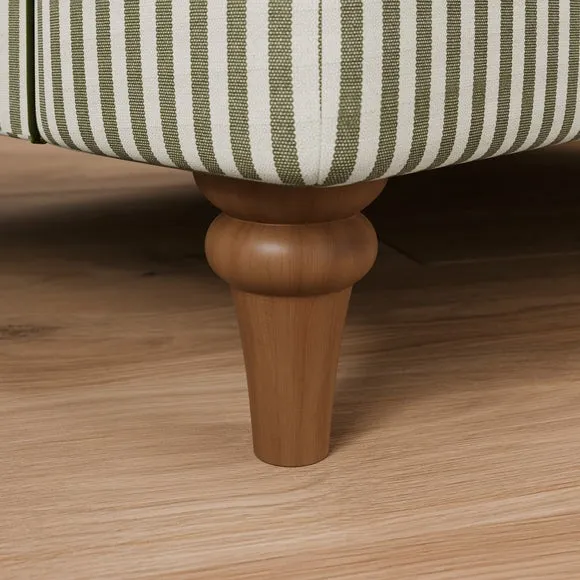 Beatrice II Woven Stripe Velvet Mix Snuggle Chair 5