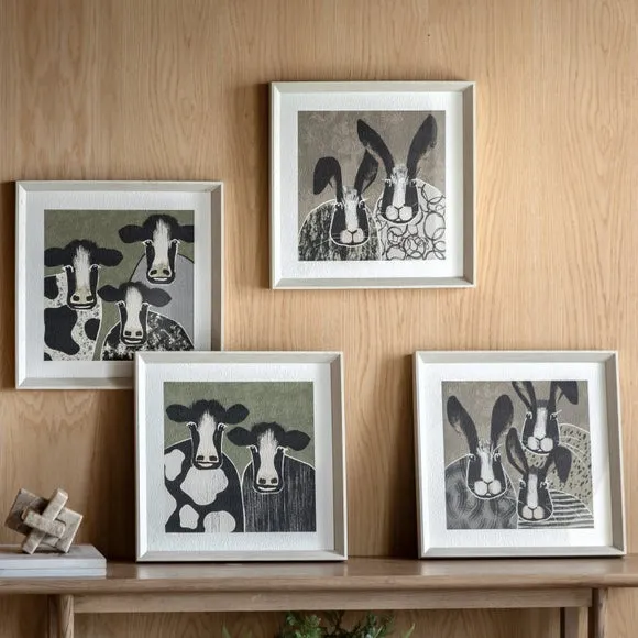Cedar and Sage Set of 2 Animal Family 1 Framed Prints 4