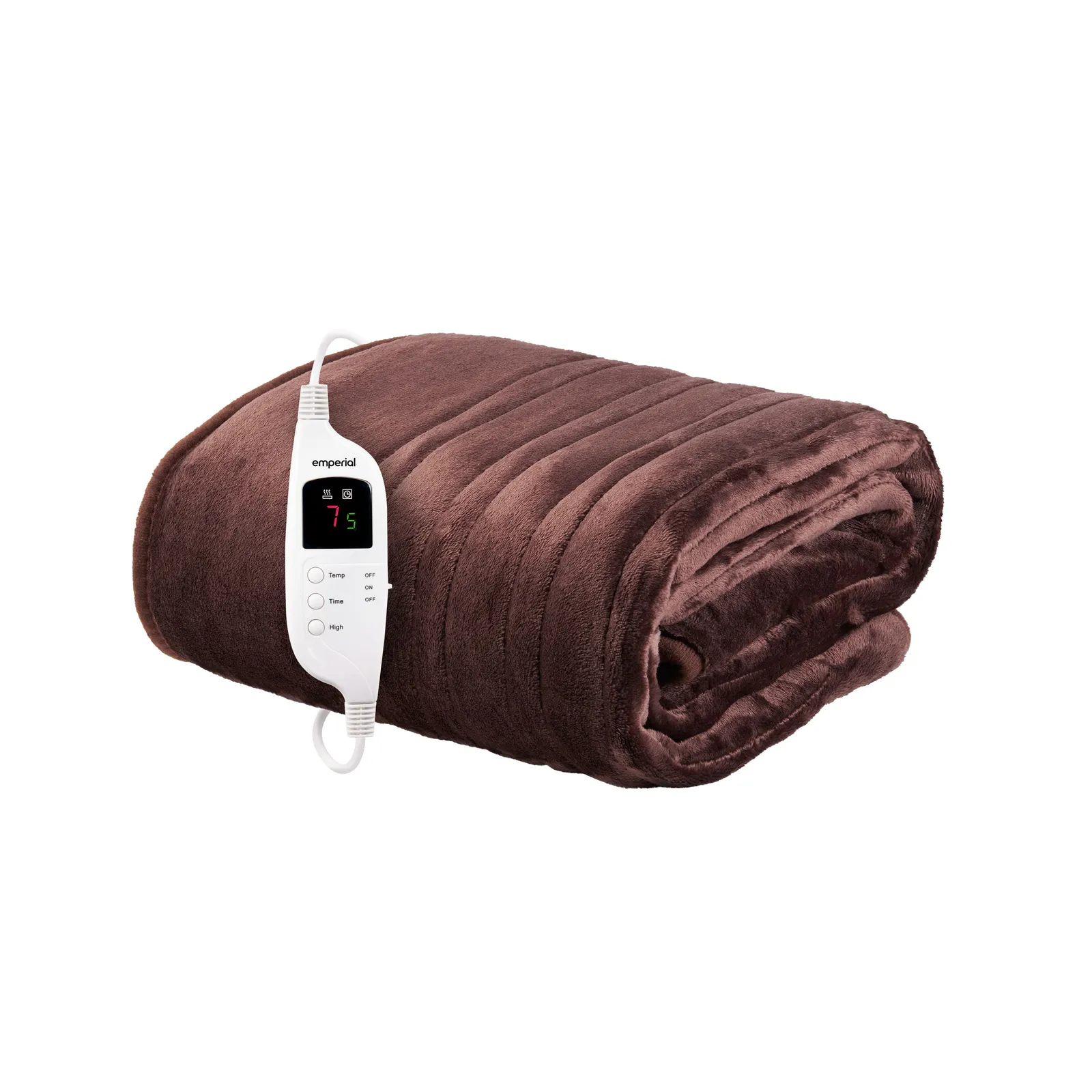 Emperial Electric Heated Throw Blanket in Brown