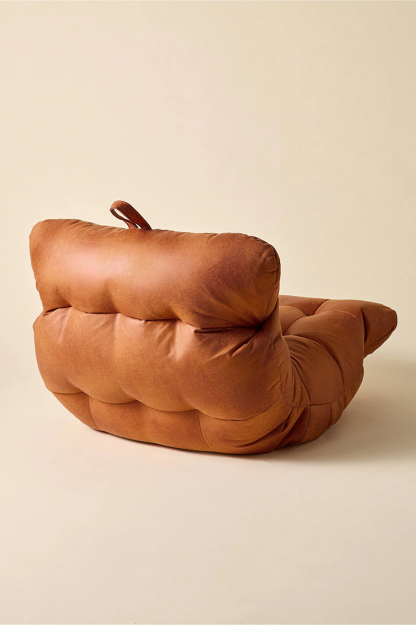 Greta Faux Leather Bean Bag - Brown 4