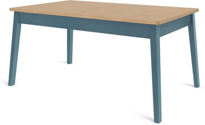 Custom MADE Harrison Shaker 6 Seat Dining Table, Oak and Teal