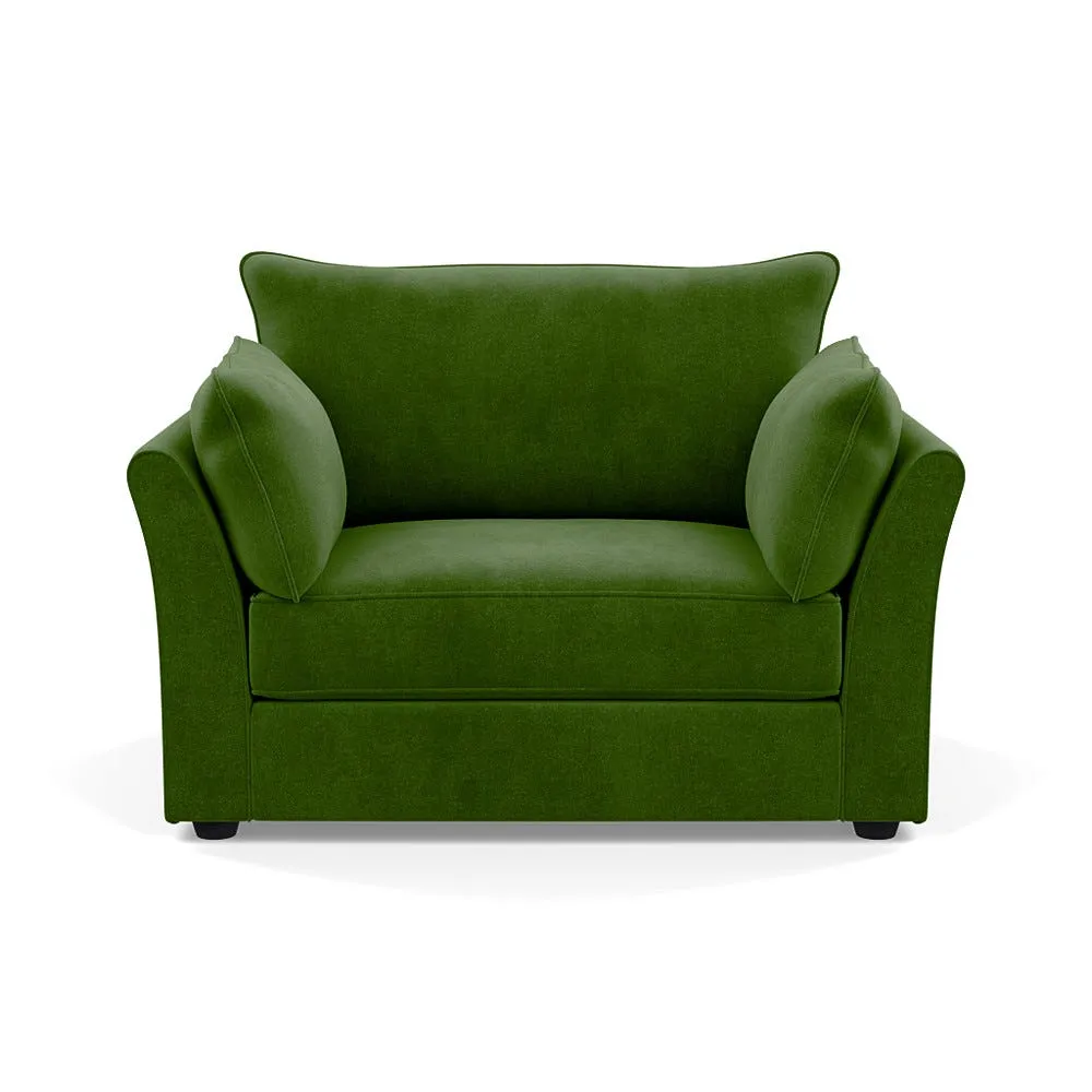Heal's Tailor Loveseat Smart Luxe Velvet Grass Black Beech Feet