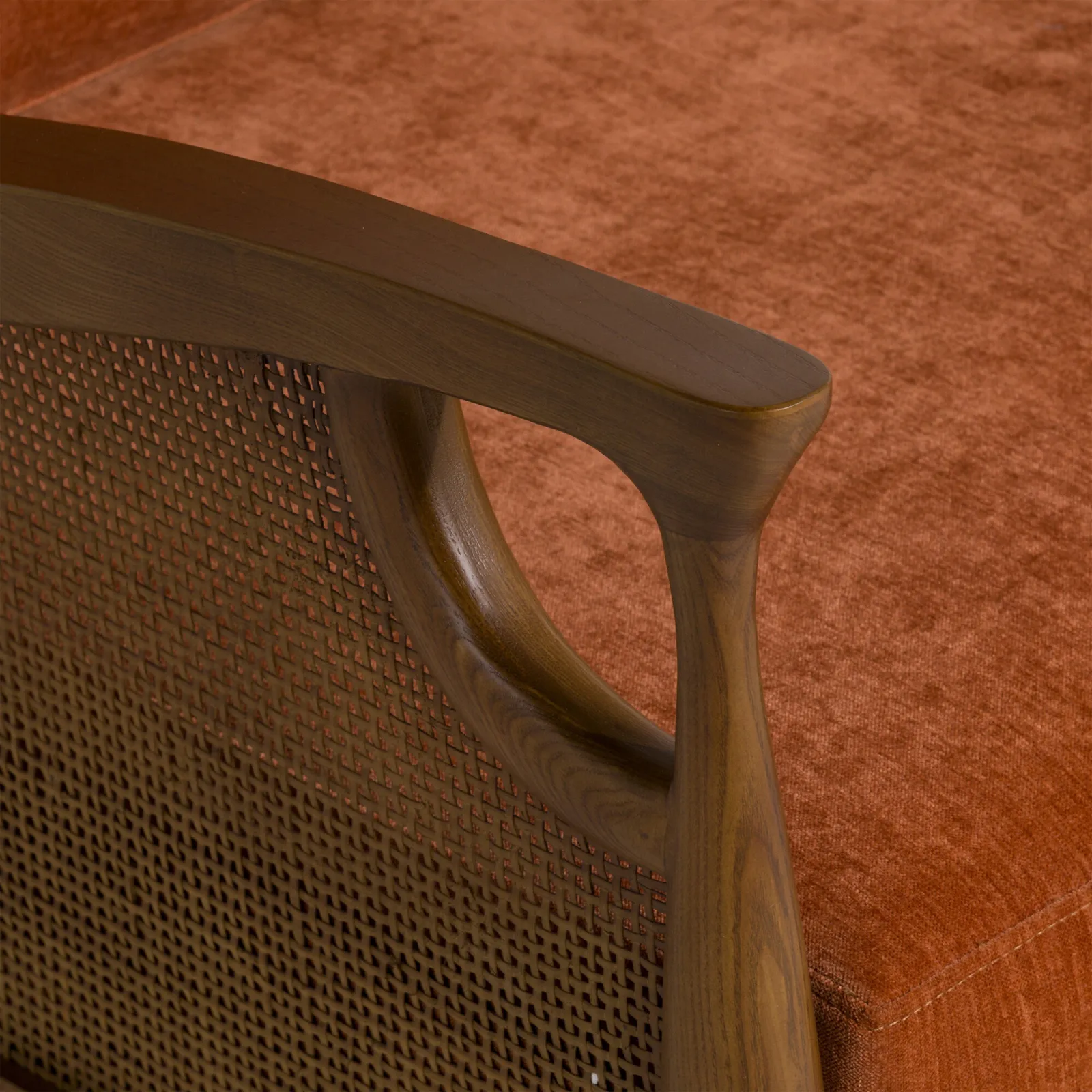 Ambrosio Accent Armchair, Orange Fabric | Barker & Stonehouse 5
