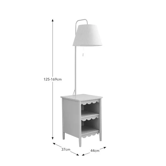 Remi Scalloped Adjustable Bedside Floor Lamp 6
