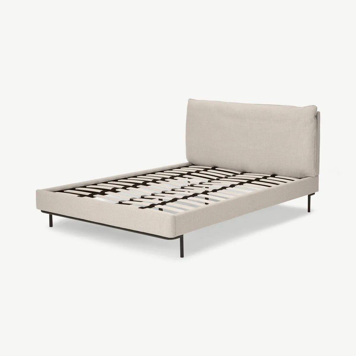Harlow Double Bed, Oat Weave