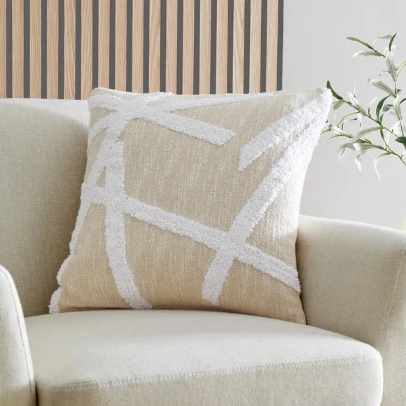 Otto Cotton Textured Square Filled Cushion