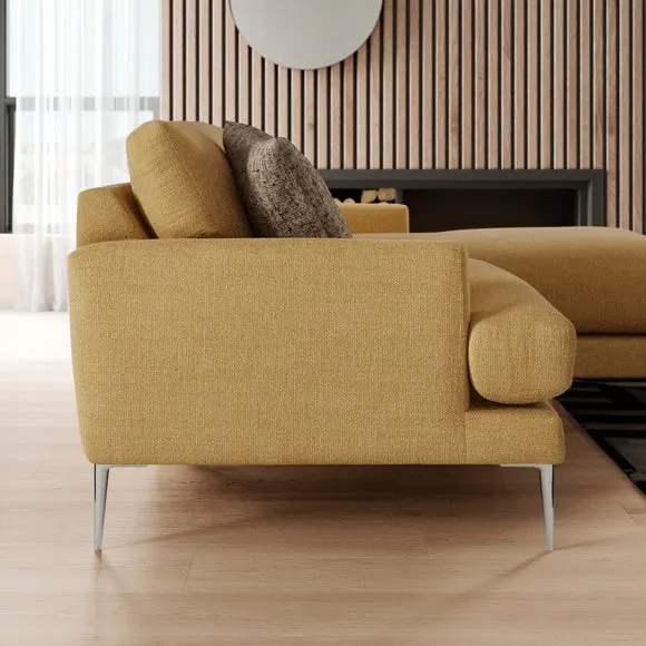 Lawson Chunky Tonal Weave Corner Chaise Sofa 2