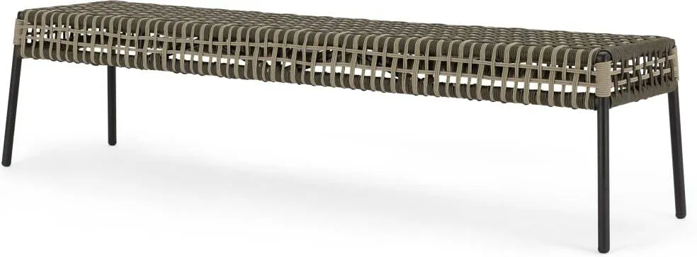 Bosco Garden Garden Dining Bench, Green and Taupe