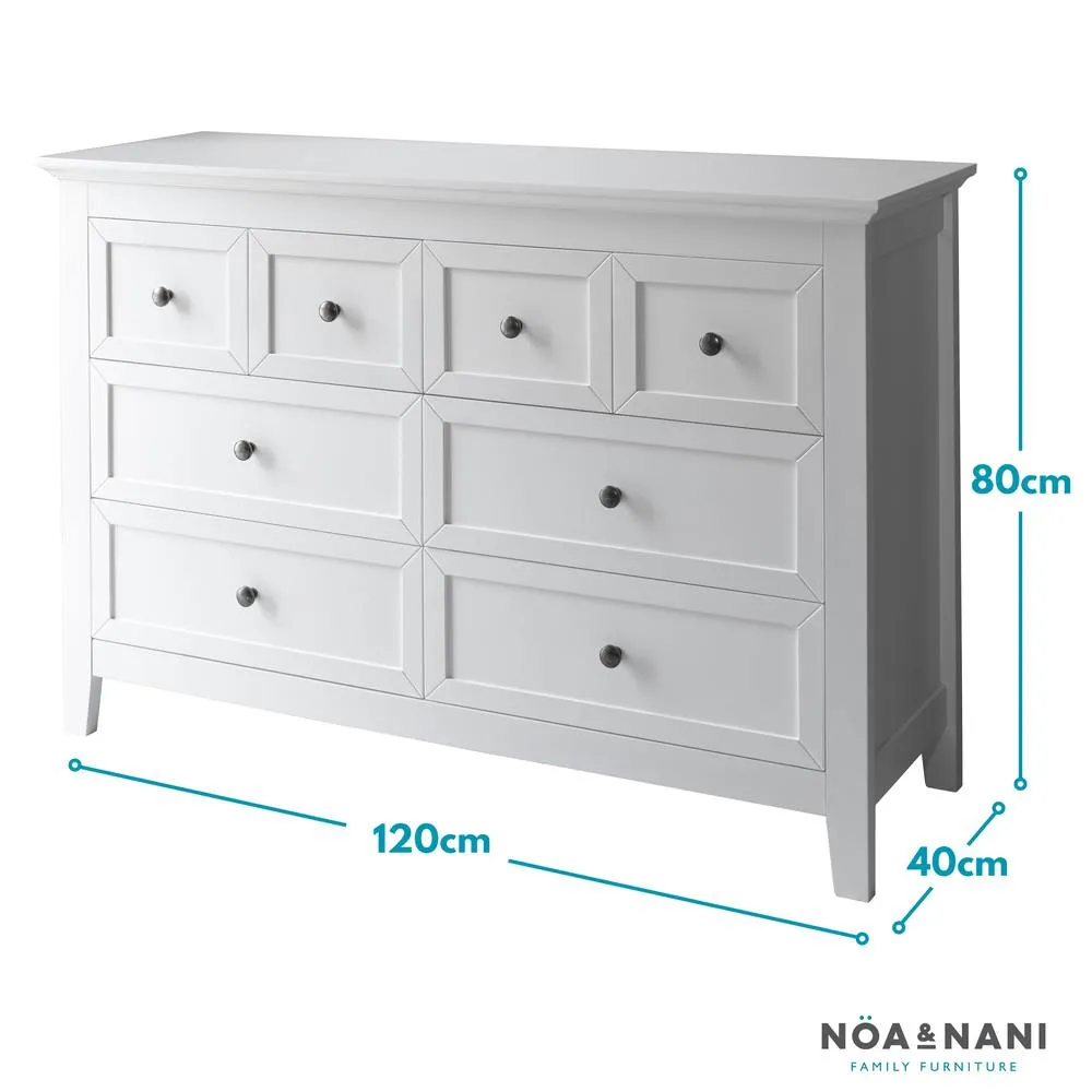 Nöa and Nani Karlstad Chest of Drawers 8 Drawer in White 4