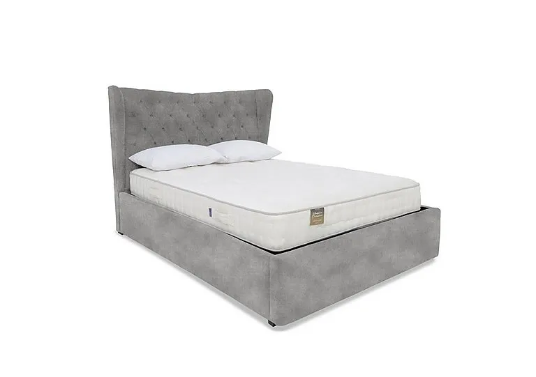 Bauer Ottoman Bed Frame - King Size - Daytona Silver