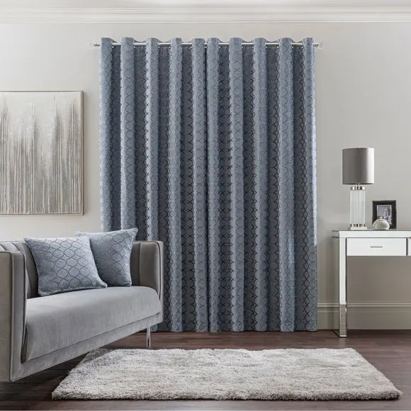 Chenille Ogee Eyelet Curtains 4
