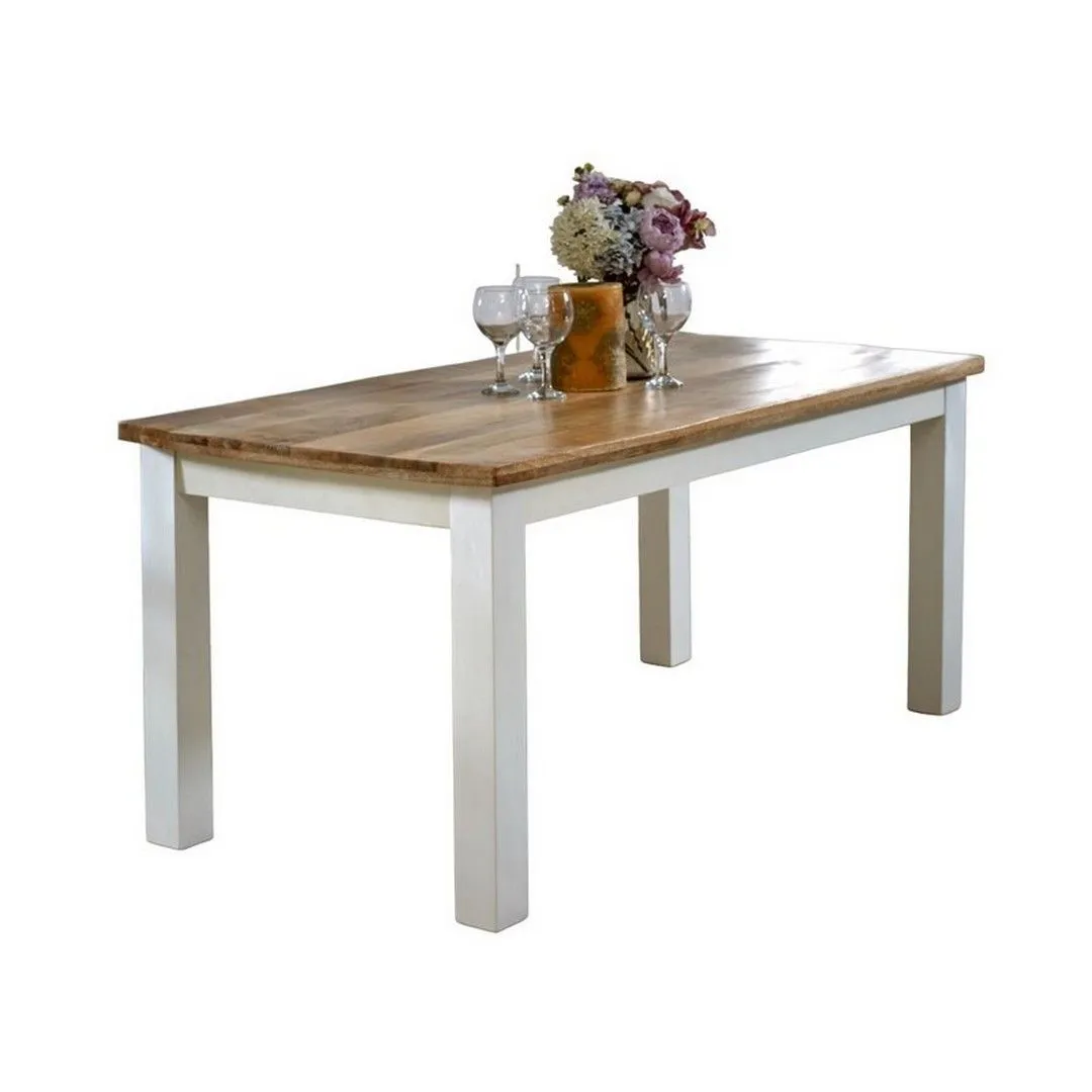 Indian Hub Alfie Dining Table - Mango Wood - L85 x W170 x H76 cm in Brown