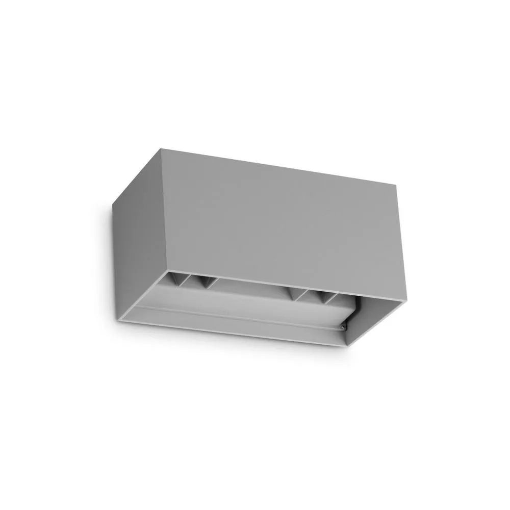 Netlighting Atom 20cm Outdoor Up Down Wall Lamp Grey 4x LED 2400lm 4000K IP54