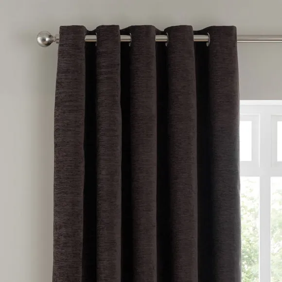 Genoa Chenille Blackout Thermal Eyelet Curtains 1