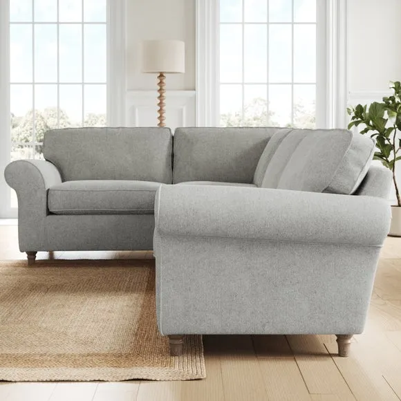 Flori Soft Chenille Corner Sofa 2