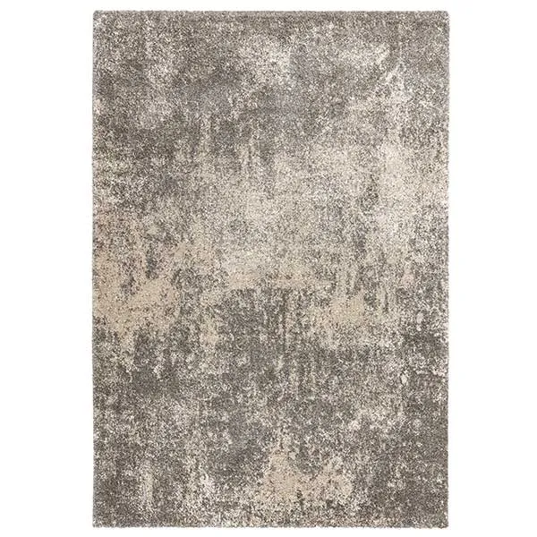 Dream Rug In Dark Grey And Beige - 17.5mm Pile - Machine Woven - W120 x D170cm