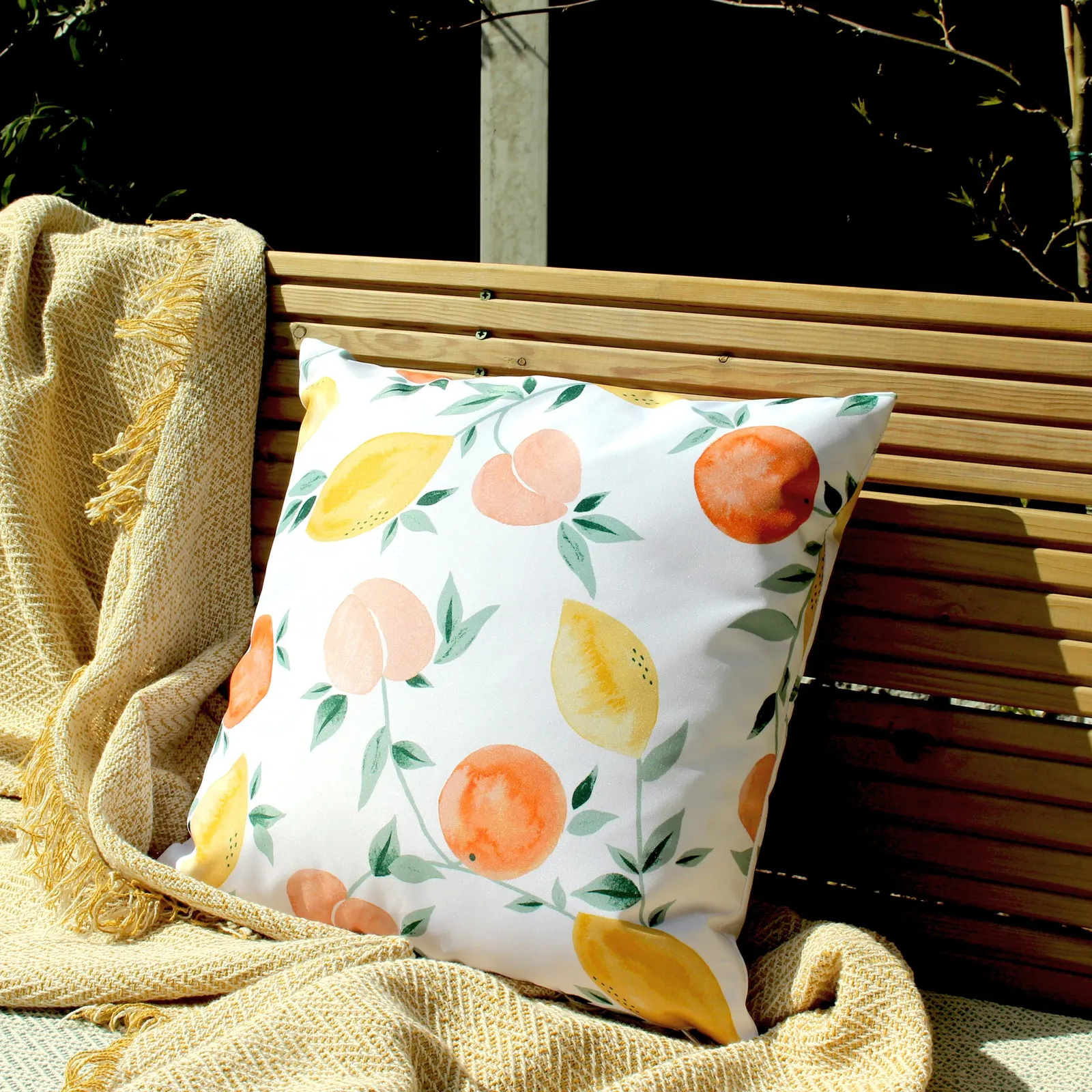 Furn Les Fruits Abstract Water & UV Resistant Outdoor Cushion