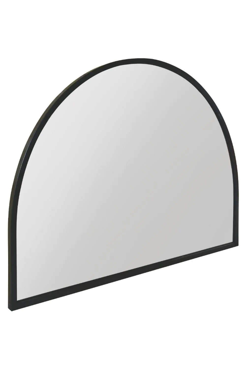 MirrorOutlet Black Metal Framed Arched Garden Wall Mirror 49" X 35" (125CM X 90CM) 3