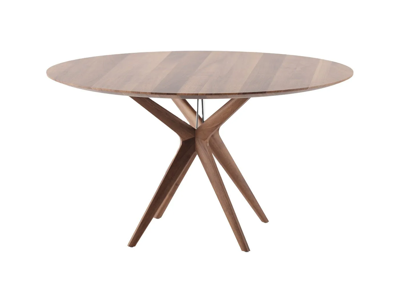 Artisan Lakri Round Table Natural Oiled Walnut 120cm