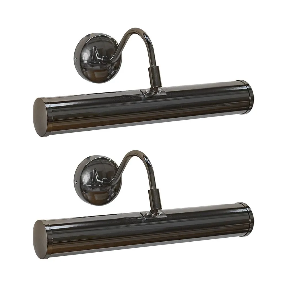 ValueLights Gemini Pair of Black Indoor Wall Picture Light 2