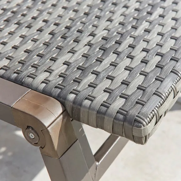 Malta Rattan Effect Sun Lounger 4