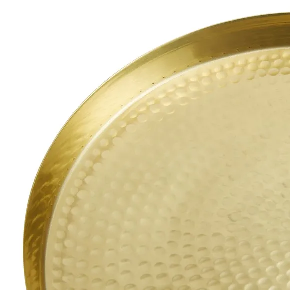 Gold Metal Hammered Tray 2