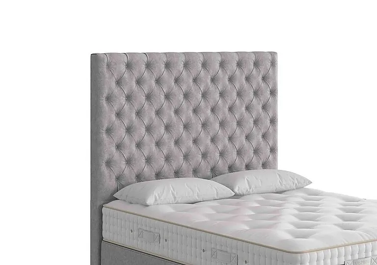 Aldo Floor Standing Headboard - Double - Marble Silver