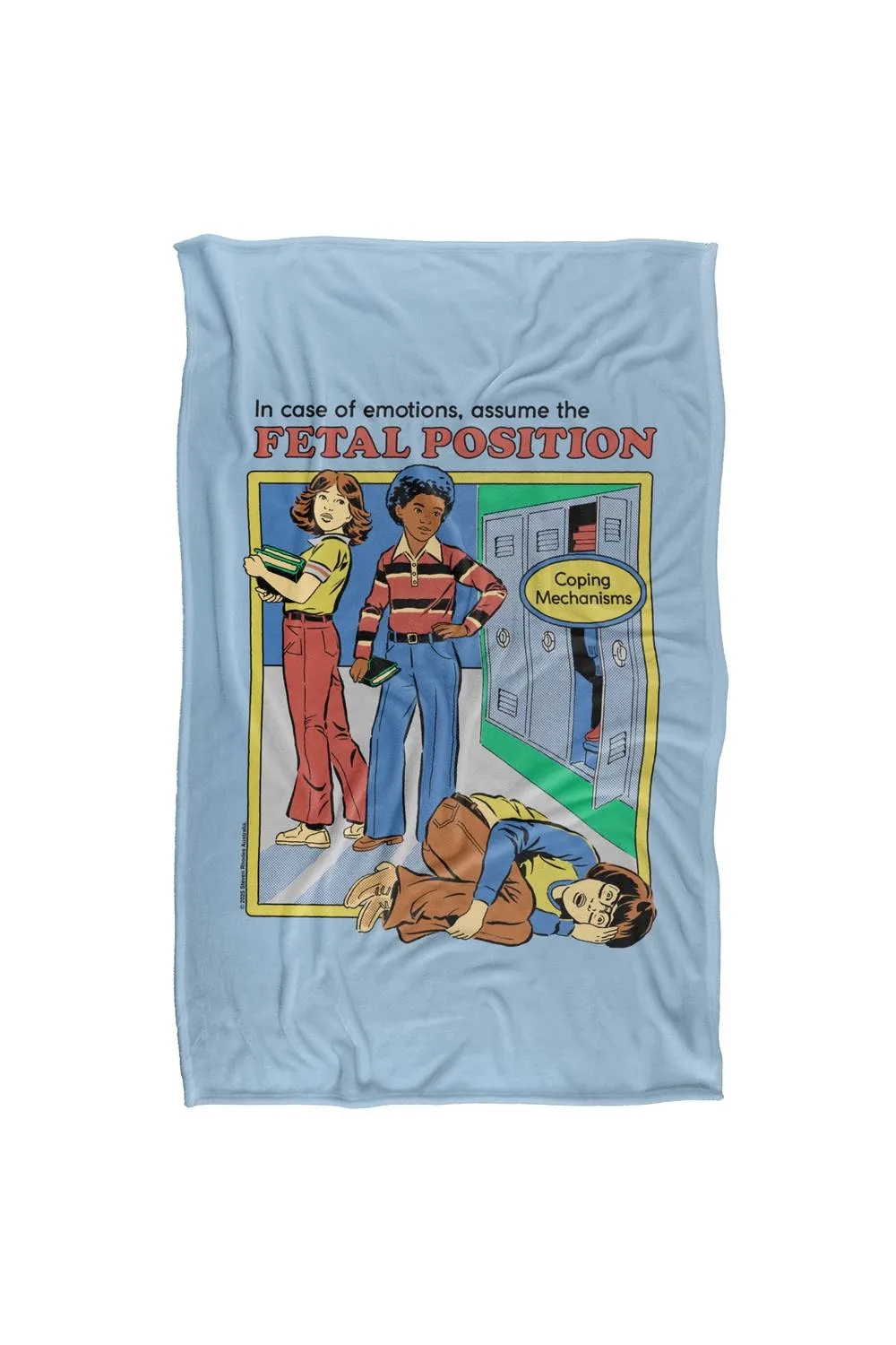 Steven Rhodes Assume The Fetal Position Silky Super Soft Throw Blanket