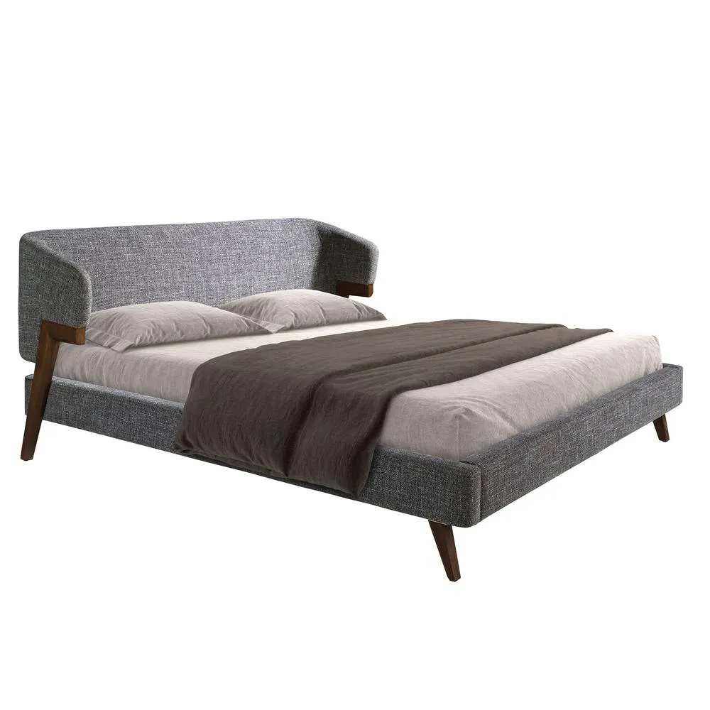 Angel Cerda Grey Fabric Double Bed Fits 180x200 cm Mattress 6